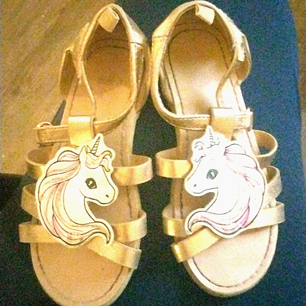 H & M girls unicorn 🦄 sandals sz7/8